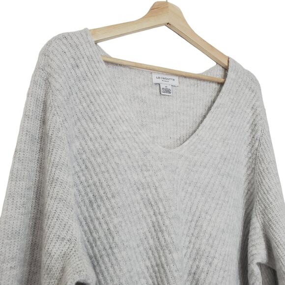 NWT Liz Claiborne | Sparkle Soft Knit Cozy V-Neck Sweater - Picture 2 of 13